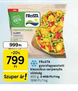 Tesco FROSTA gyorsfagyasztott zöldség ajánlat