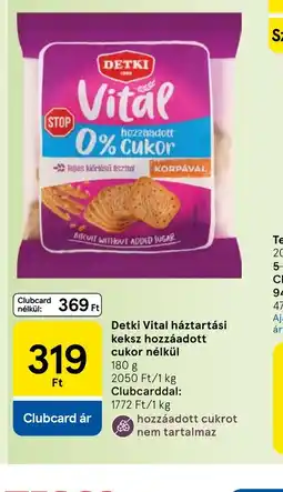Tesco DETKI Vital háztartási keksz ajánlat