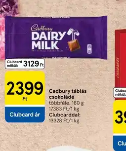 Tesco Cadbury táblás csokoládé ajánlat