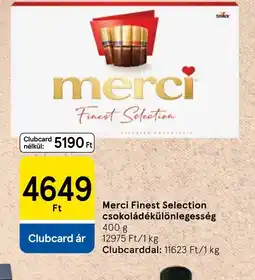 Tesco MERCI Finest Selection csokoládé ajánlat