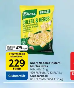 Tesco Knorr Noodles instant tésztás leves ajánlat