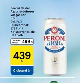 Tesco Peroni Nastro Azzurro sör ajánlat