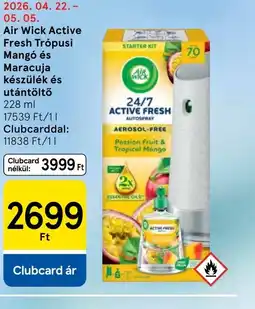 Tesco AIR WICK ACTIVE FRESH KÉSZÜLÉK ajánlat