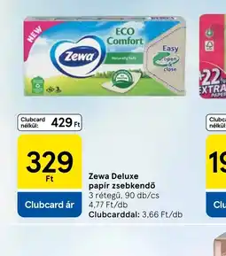 Tesco Zewa Deluxe papír zsebkendő ajánlat