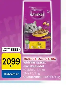 Tesco Whiskas száraz macskaeledel ajánlat