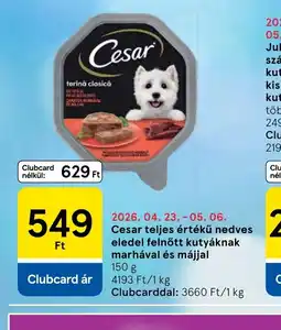 Tesco Cesar nedves kutyaeledel ajánlat
