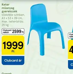 Tesco Keter műanyag gyerekszék ajánlat