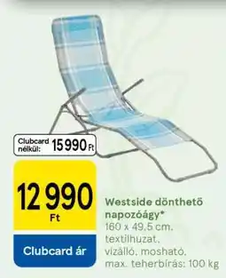 Tesco Westside dönthető napozóágy ajánlat
