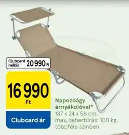 Tesco Napozóágy árnyékolóval ajánlat