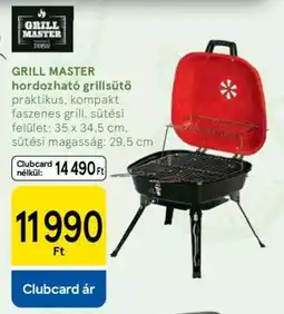 Tesco GRILL MASTER hordozható grillsütő ajánlat