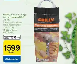 Tesco Grill szénbrikett vagy faszén keményfából ajánlat