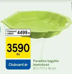 Tesco Paradiso kagylós homokozó ajánlat