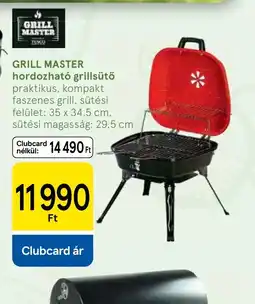 Tesco GRILL MASTER hordozhat grillsütő ajánlat