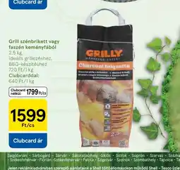 Tesco GRILLY. Grill szénbrikett ajánlat