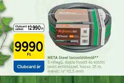 Tesco META Steel locsoltömlő ajánlat