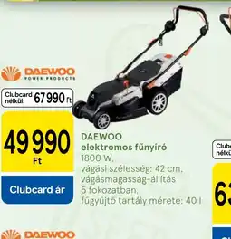 Tesco DAEWOO elektromos fűnyír ajánlat