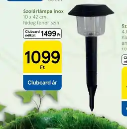 Tesco Szolárlámpa inox ajánlat
