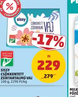PENNY SISSY CSÖKKENTETT ZSÍRTARTALMÚ VAJ ajánlat