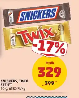 PENNY SNICKERS, TWIX SZELET ajánlat
