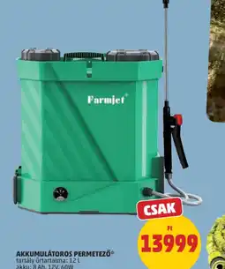PENNY FARMJET AKKUMULÁTOROS PERMETEZŐ ajánlat