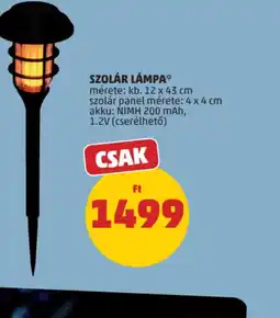 PENNY SZOLÁR LÁMPA ajánlat