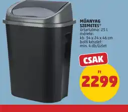 PENNY MŰANYAG SZEMETES ajánlat