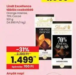 Spar Lindt Excellence táblás csokoládé ajánlat