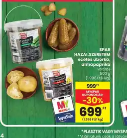 Spar SPAR ecetes uborka, almapaprika ajánlat