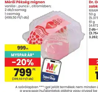 Spar Mérői Pékség mignon ajánlat