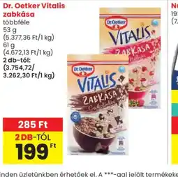 Spar Dr. Oetker Vitalis zabkása ajánlat