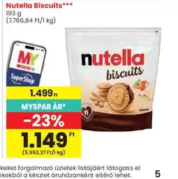 Spar Nutella Biscuits ajánlat