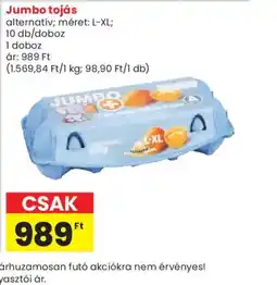 Spar Jumbo tojás ajánlat