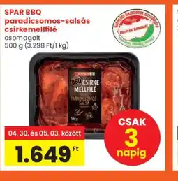 Spar SPAR BBQ csirkemellfilé ajánlat