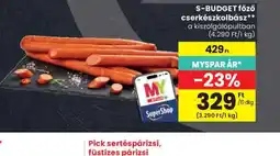 Spar S-BUDGET főző cserkészkolbász ajánlat