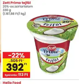 Spar Zott Primo tejföl ajánlat