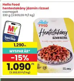 Spar Hello Food hentestokány jázmin rizzsel ajánlat