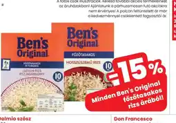 Spar Ben's Original főzőtasakos rizs ajánlat