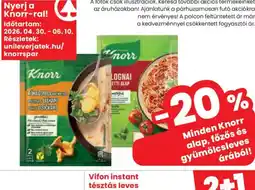 Spar Knorr alap, főzős és gyümölcsleves ajánlat