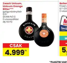 Spar Zwack Unicum és Orange ajánlat
