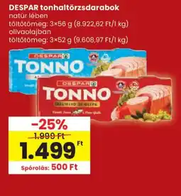 Spar DESPAR tonhaltörzs darabok ajánlat