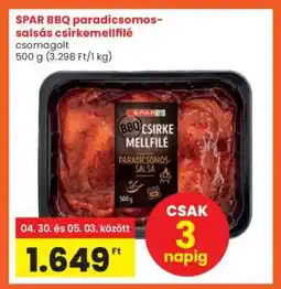 Interspar SPAR BBQ paradicsomos salsás csirkemellfilé ajánlat