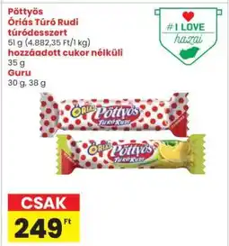 Interspar Pöttyös Óriás Túró Rudi túródesszert ajánlat