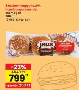 Interspar Szezámmaggal szórt hamburgerzsemle ajánlat