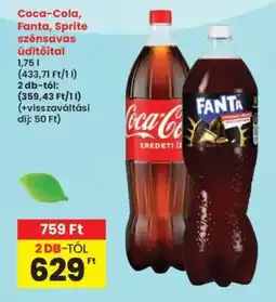 Interspar Coca-Cola, Fanta, Sprite szénsavas üdítőital ajánlat
