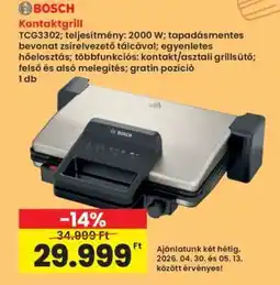 Interspar Bosch Kontaktgrill ajánlat