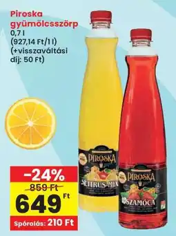 Interspar Piroska Gyümölcsszörp ajánlat