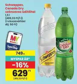 Interspar Schweppes, Canada Dry szénsavas üdítőital ajánlat