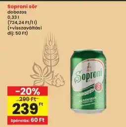 Interspar Soproni sör ajánlat
