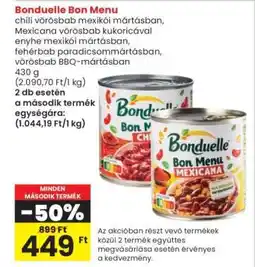 Interspar Bonduelle Bon menu ajánlat