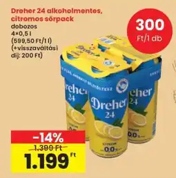 Interspar Dreher 24 alkoholmentes, citromos sörpack ajánlat
